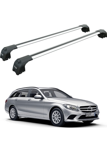 Mercedes C Estate S205 2014-2021 Portbagaj Taşıyıcı Ara Atkisi - Ara Çubuk Paw Pro 2 Gri