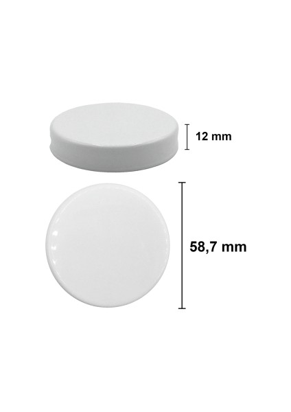 50 cc Kavanoz Plastik Beyaz Kapaklı 50 ml Şeffaf Cam Krem Kavanoz 6 Adet