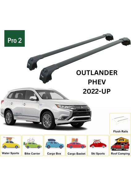 Mitsubishi Outlander Phev 2023-2025 Portbagaj Taşıyıcı Ara Atkisi - Ara Çubuk Paw Pro 2 Siyah fiyatları