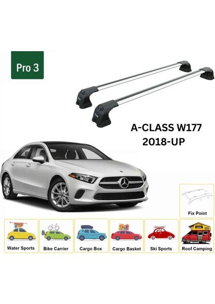 Mercedes A Sedan W177 2018-2025 Portbagaj Taşıyıcı Ara Atkı Aparatı Paw Pro 3 Gri fiyatları