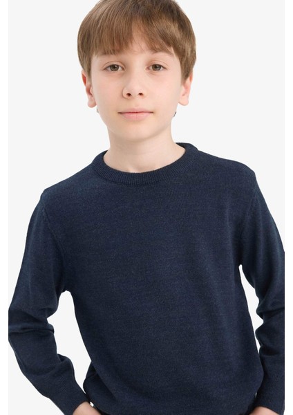 Erkek Çocuk Bisiklet Yaka Triko Kazak A4992A825WN