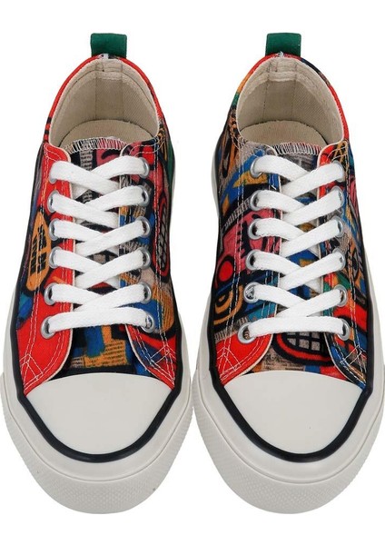 Kadın Vegan Kırmızı Sneakers - Mad Face Tasarım fiyatları