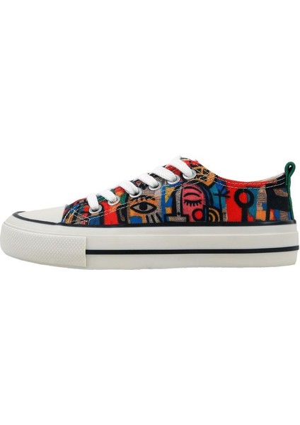 Kadın Vegan Kırmızı Sneakers - Mad Face Tasarım modelleri