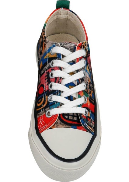 Kadın Vegan Kırmızı Sneakers - Mad Face Tasarım indirimleri