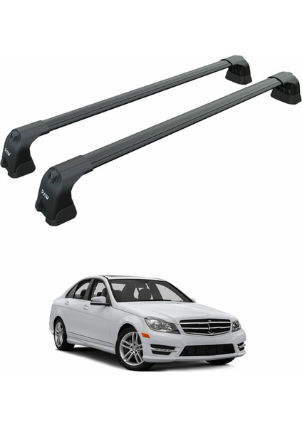 Mercedes C Sedan W205 2014-2021 Portbagaj Taşıyıcı Ara Atkı Aparatı Paw Pro 3 Siyah