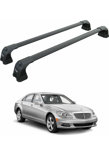 Mercedes S-Class W221 2005-2013 Portbagaj Taşıyıcı Ara Atkı Aparatı Paw Pro 3 Siyah