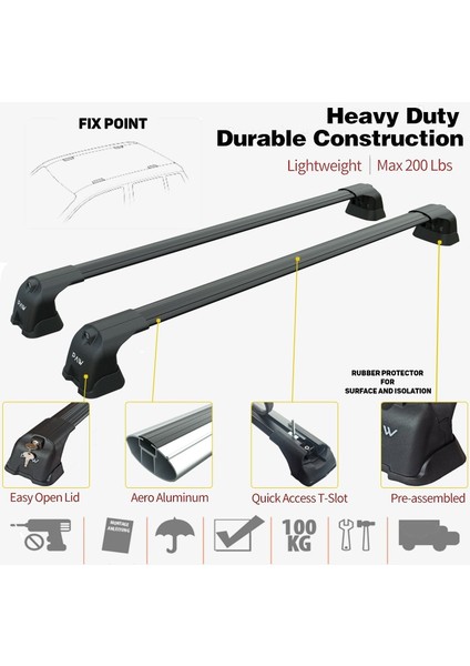 Mercedes Benz T 2022-2025 3qty Portbagaj Taşıyıcı Ara Atkı Aparatı Paw Pro 3 Gri modelleri