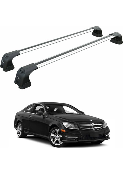 Mercedes C Coupe C204 2007-2014 Portbagaj Taşıyıcı Ara Atkı Aparatı Paw Pro 3 Gri