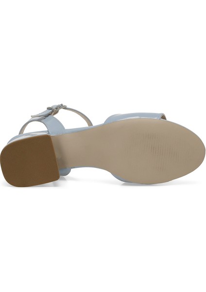 24S-098 4fx Mavi Kadın Topuklu Sandalet