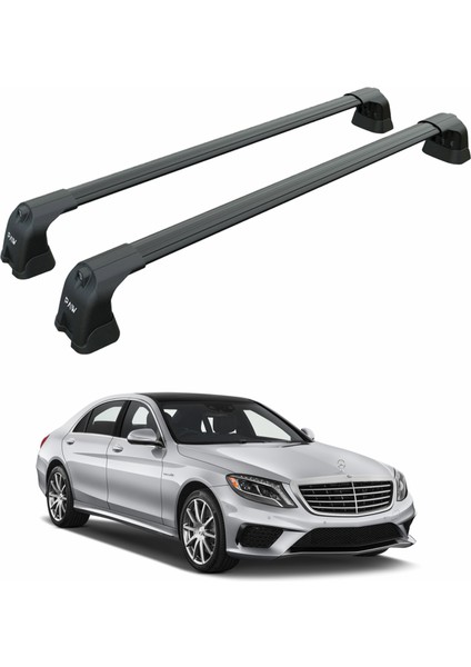 Mercedes S-Class W222 2014-2020 Portbagaj Taşıyıcı Ara Atkı Aparatı Paw Pro 3 Siyah