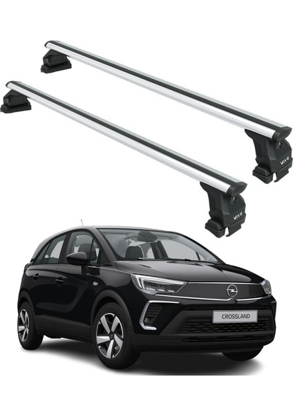 Opel Crossland 2019-2025 Oluksuz Üst Tavan Portbagaj Taşıyıcı Ara Atkısı Toros Serisi Pro 4 Gri