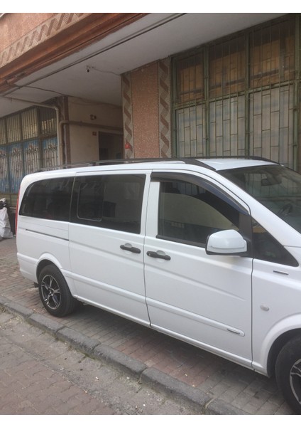 Mercedes Vito W447 Mwb 2014-2019 Araç Üstü Alüminyum Tavan Yan Rayları Plus Serisi - Gri fırsatları