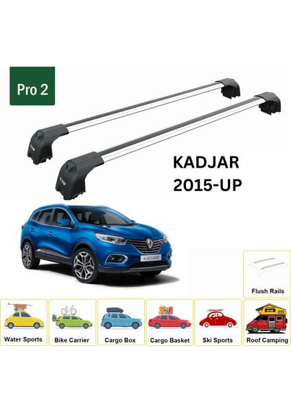 Renault Kadjar 2015-2025 Portbagaj Taşıyıcı Ara Atkisi - Ara Çubuk Paw Pro 2 Gri fiyatları