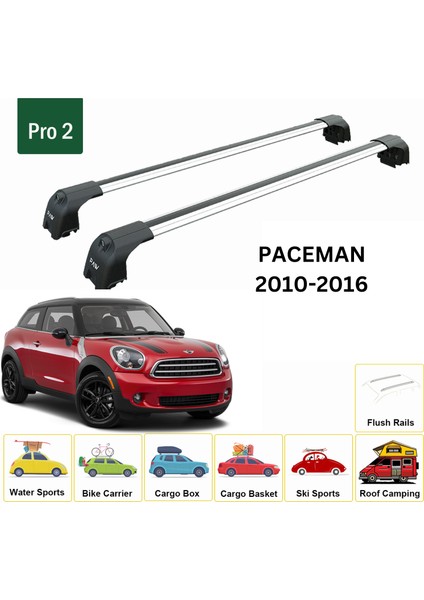 Mini Paceman 2010-2016 Portbagaj Taşıyıcı Ara Atkisi - Ara Çubuk Paw Pro 2 Gri fiyatları