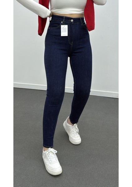 Dark Blue Süper Likralı Toparlayıcı Skinny Jeans