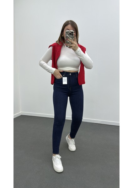 Dark Blue Süper Likralı Toparlayıcı Skinny Jeans modelleri