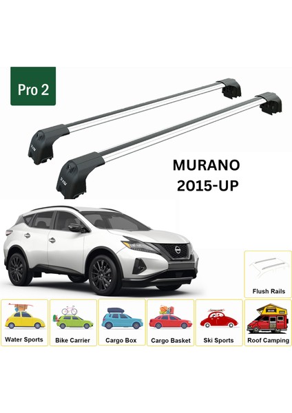 Nissan Murano 2015-2024 Portbagaj Taşıyıcı Ara Atkisi - Ara Çubuk Paw Pro 2 Gri fiyatları