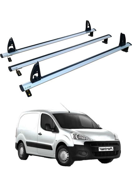 Peugeot Partner 2008-2018 Araç Üstü Merdiven Sabitleyici, Yük Taşıma Sistemleri Pratik Seri 3 Adet