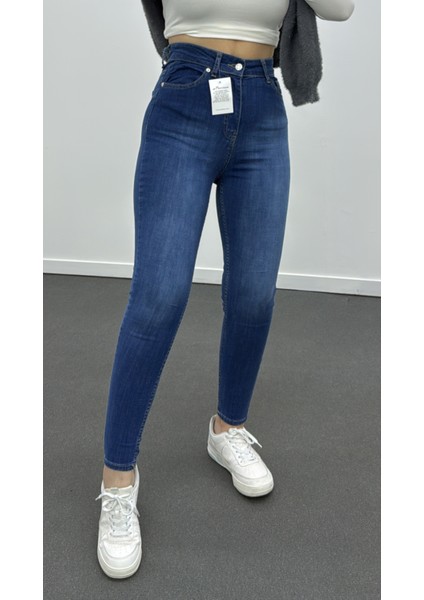 Açık Kot Süper Likralı Toparlayıcı Skinny Jeans
