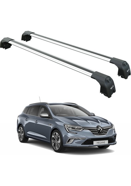 Renault Megane Sport Tourer 2017-2025 Portbagaj Taşıyıcı Ara Atkisi - Ara Çubuk Paw Pro 2 Gri