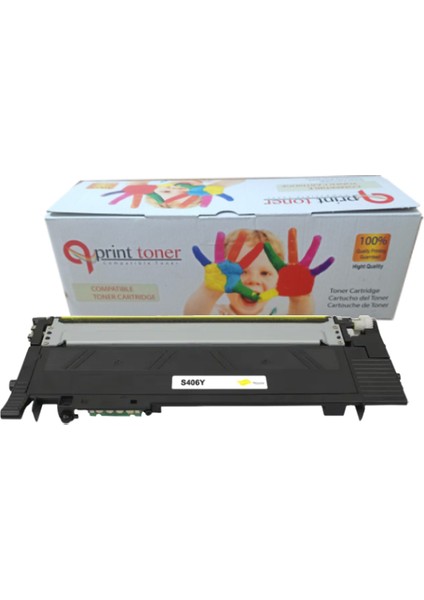 Qprint Toner Samsung CLT-Y406S Sarı Muadil Toner SU466A Clp 360 Clp 365
