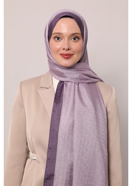 Lila Halka Desen Monogram Şal modelleri