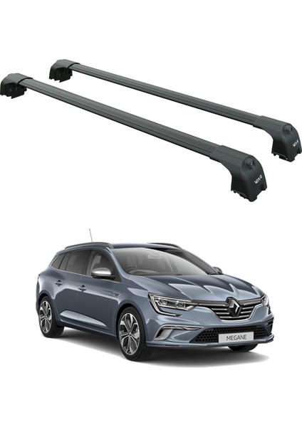 Renault Megane Sport Tourer 2017-2025 Portbagaj Taşıyıcı Ara Atkisi - Ara Çubuk Paw Pro 2 Siyah