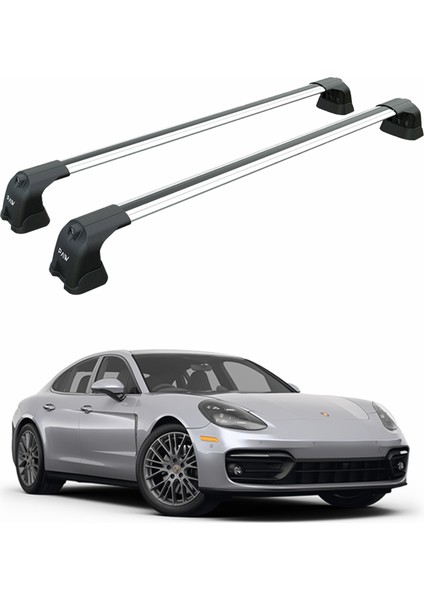 Porsche Panamera 2009-2016 Portbagaj Taşıyıcı Ara Atkı Aparatı Paw Pro 3 Gri