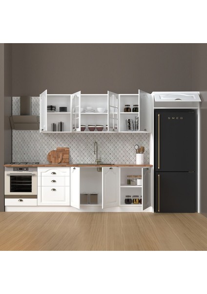 350 cm %100 Mdf Greena White Mutfak Dolabı fiyatları