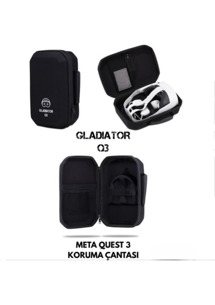 Q3 Siyah Meta Quest 3 Çantası Quest 3 ve 3s Uyumlu Özel Çanta fiyatları