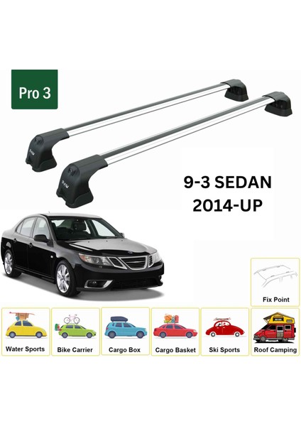 Saab 9-3 Sedan 1999-2003 Portbagaj Taşıyıcı Ara Atkı Aparatı Paw Pro 3 Gri fiyatları