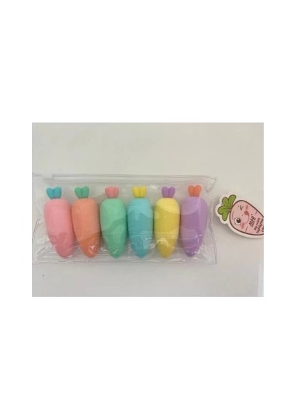 Havuç Tasarımlı Fosforlu Kalem Seti fiyatları