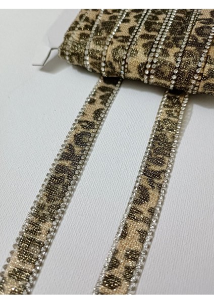 Leopar Desen Taşlı Yapıştırma Şerit fiyatları