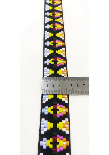 Rengarenk Kilim Desen Etnik Şerit