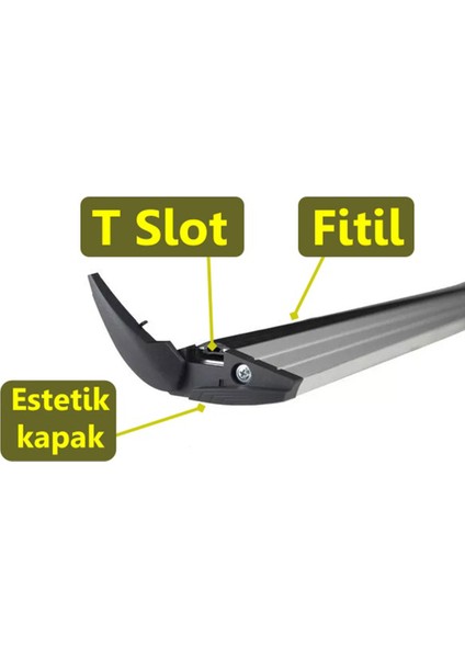 Renault Clio 2012-2019 Oluksuz Üst Tavan Portbagaj Taşıyıcı Ara Atkısı Toros Serisi Pro 4 Gri fırsatları