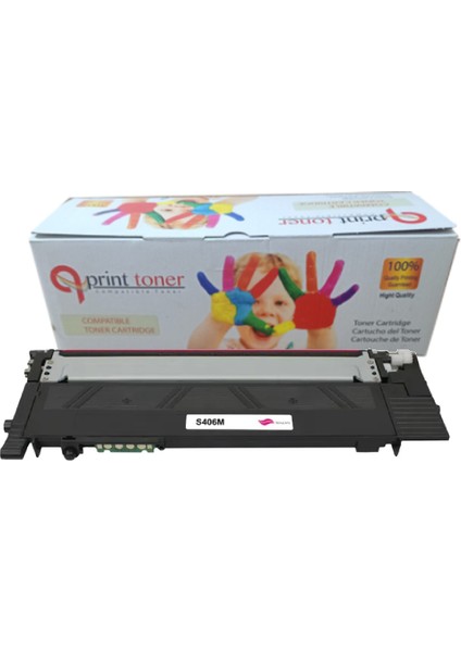 Qprint Toner Samsung CLT-M406S Kırmızı Muadil Toner SU256A Clp 360 Clp 365