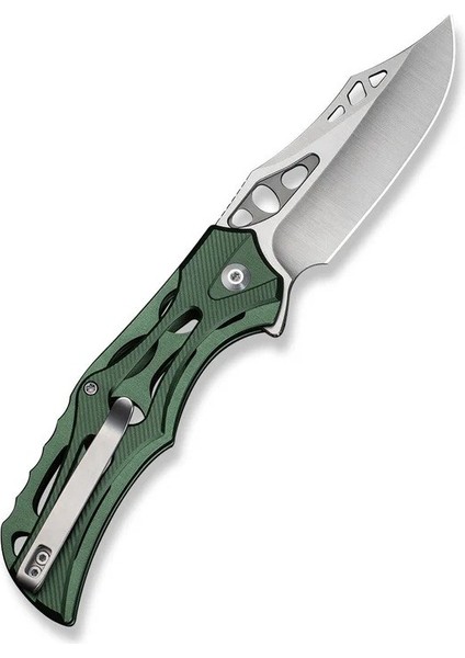 Biophase Flipper & Button Lock Knife Green Aluminum Handle Çakı modelleri