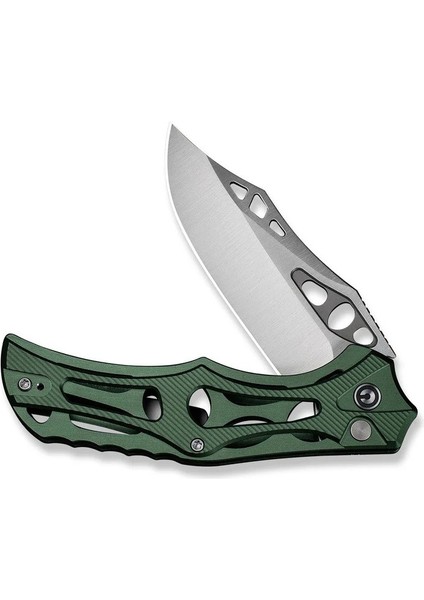 Biophase Flipper & Button Lock Knife Green Aluminum Handle Çakı fırsatları