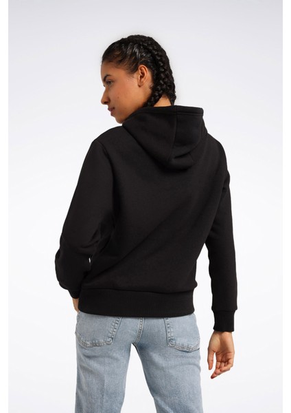 RI BL FLEECE HOODIE Siyah Kadın Sweatshirt