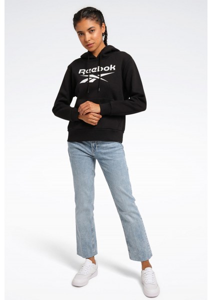 RI BL FLEECE HOODIE Siyah Kadın Sweatshirt