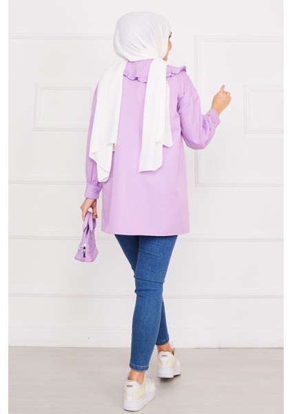 Bebe Yaka Fiyonk Detaylı Tunik Gömlek fırsatları