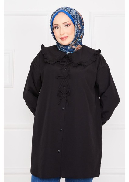 Bebe Yaka Fiyonk Detaylı Tunik Gömlek modelleri