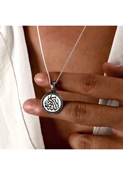 Gümüş Hasbiyallah Kolye Hasbiyallah (Allah Bana Yeter) Yazılı Mat Erkek Gümüş Kolye fiyatları