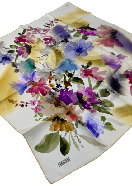 Nostalji Serisi Twill Ipek Eşarp 8717D-34