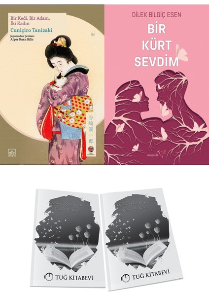 Bir Kedi, Bir Adam, Iki Kadın ve Bir Kürt Sevdim 2li Set + Hediyeli