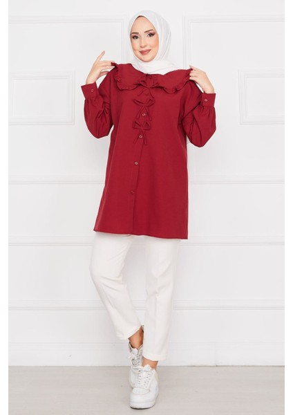 Bebe Yaka Fiyonk Detaylı Tunik Gömlek fiyatları