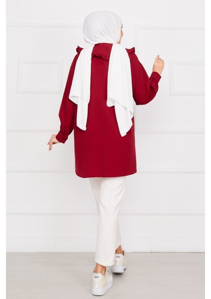 Bebe Yaka Fiyonk Detaylı Tunik Gömlek fırsatları