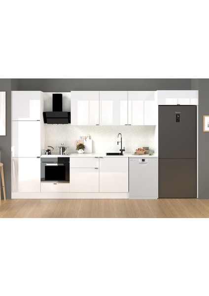 380 cm %100 Mdf Tezgahlı Efil Ankastre Mutfak Dolabı