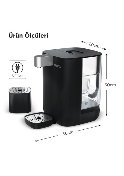 Cube Tezgah Üstü Su Arıtma Cihazı – Siyah (4,0 L)