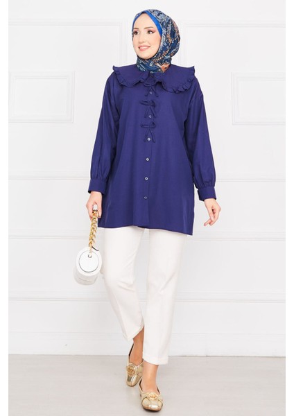 Bebe Yaka Fiyonk Detaylı Tunik Gömlek fiyatları